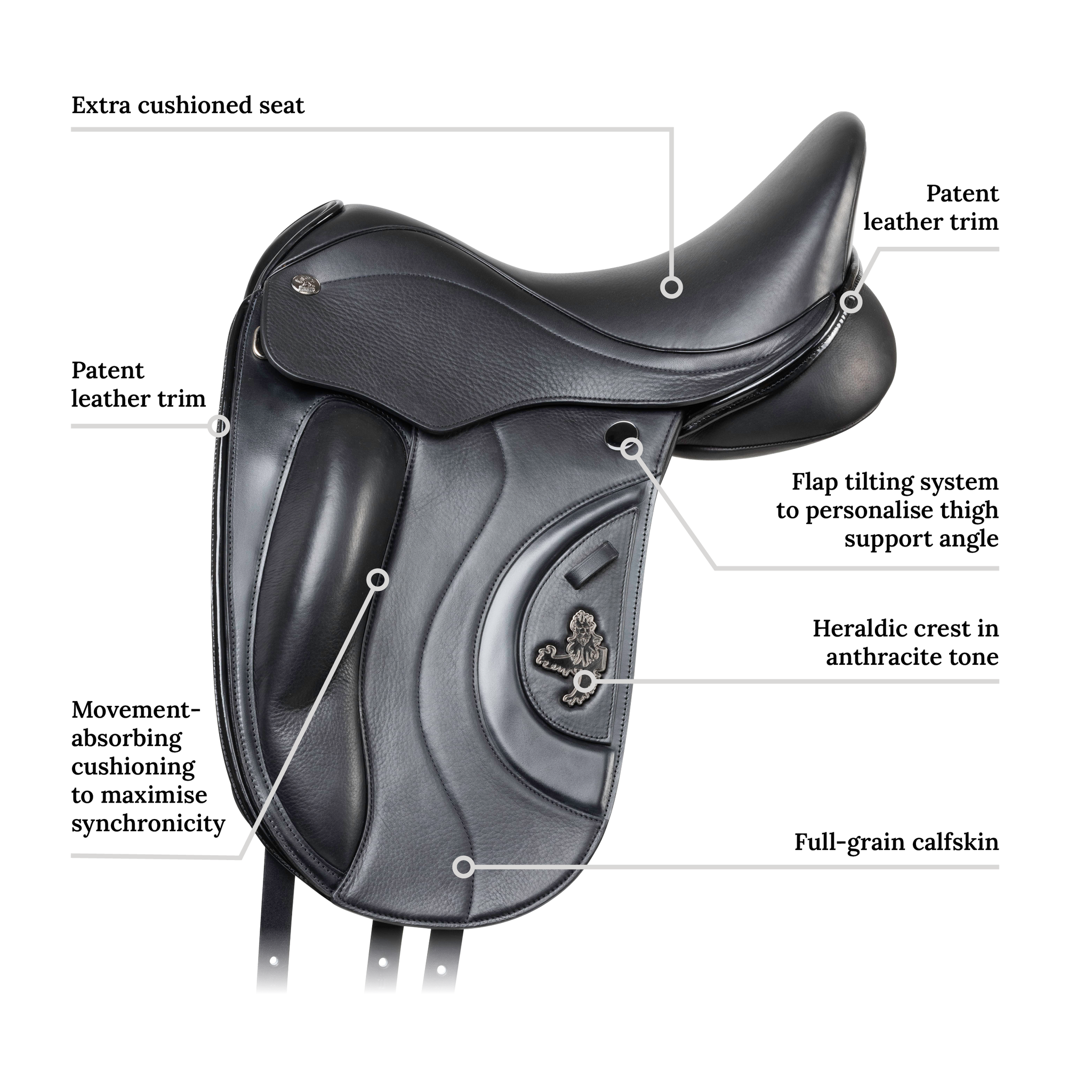 Cercle De Dressage Fairfax Standard - Circonférence 34" (32.1"-34") - Cuir Marron - Neuf